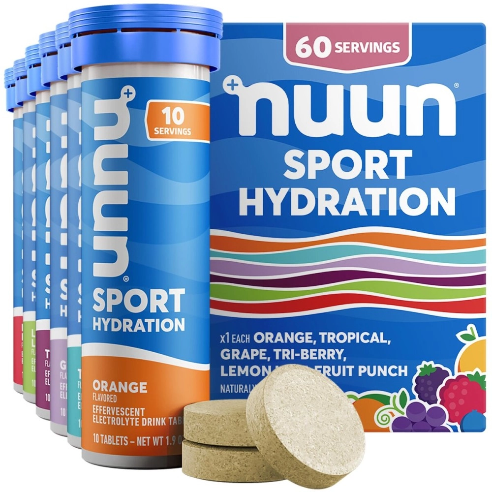 Nuun Sport: Electrolyte Drink Tablets, Variety Pack, (60 Servings), 10 Count (Pack of 6)