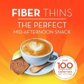 Metamucil, Fiber Thins, Daily Psyllium Husk Fiber Supplement, Supports Digestive Health and Satisfies Hunger, Apple Crisp Flavor, 12 Count (Pack of 4)