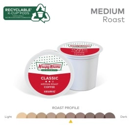 Krispy Kreme Classic Coffee, Keurig Single Serve K-Cup Pods, Medium Roast, 96 Count