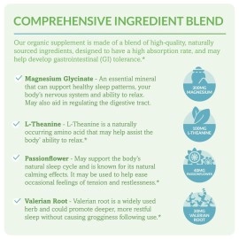 Dr. Olivia Naturals Magnesium Glycinate Complex w/L-Theanine Passionflower & Valerian Root - 90 Capsules