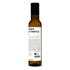 Erbology Organic Milk Thistle Oil 250ml - Cold-Pressed - High in Vitamin E (420% RI) - Detoxifying - Straight from Farm - GMO-Free - No Additives or Preservatives - Recyclable Glass Bottle