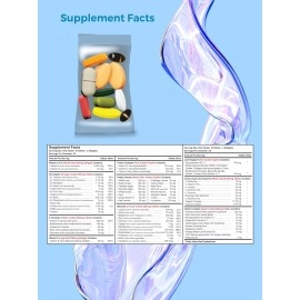 Vital 4U Vitamin Premium Multivitamin for Men and Women, Immune Support, Multimineral Sports Nutrition Supplement with Joint Support, 30 Count