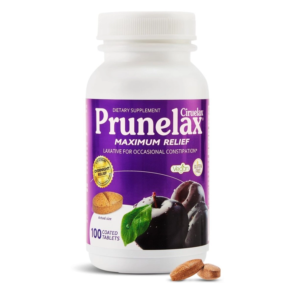 Prunelax Ciruelax Maximum Relief Natural Laxative for Occasional Constipation, 100 Tablets