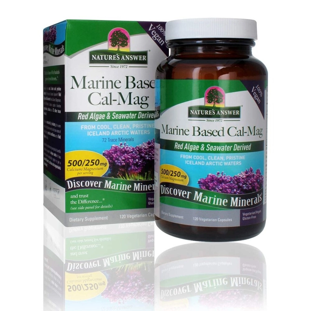 Nature\'s Answer Plant Based Cal-Mag 500/250 mg Vegetarian Capsules, 120\'s