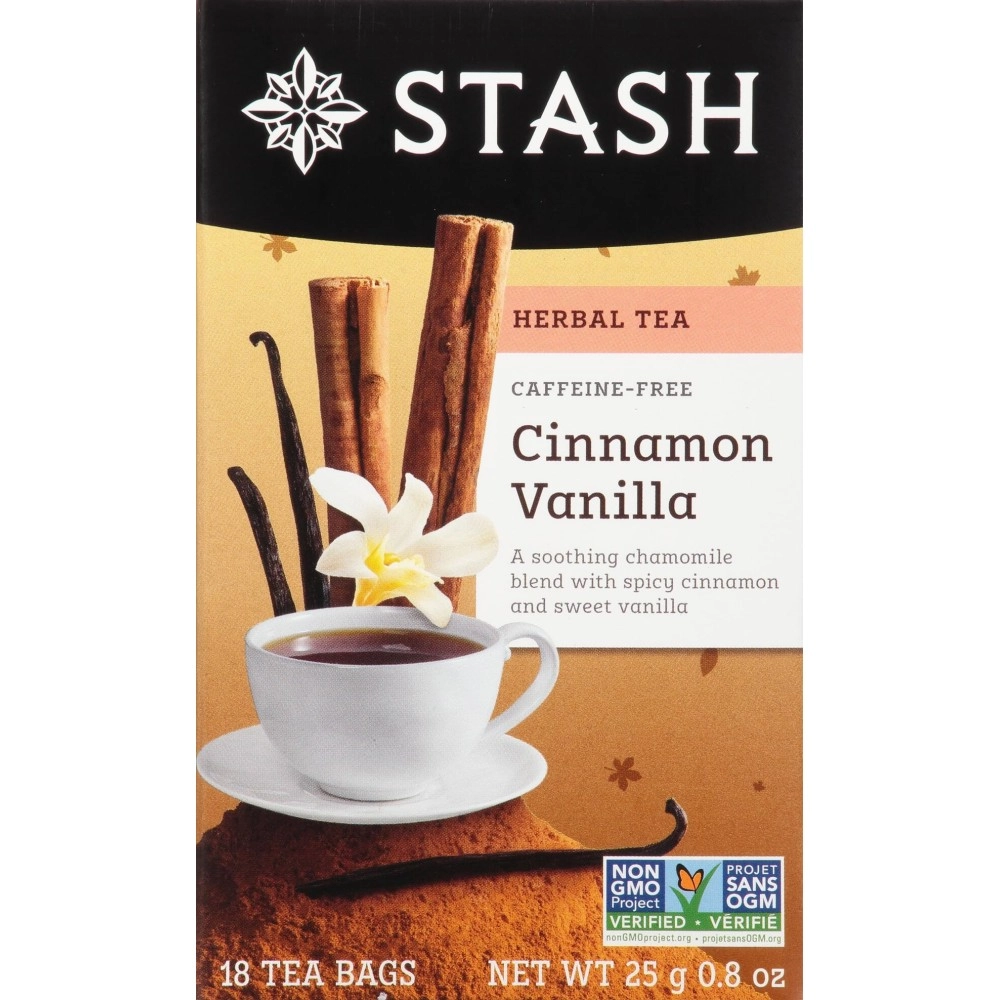 Stash Tea Premium Caffeine Free Herbal Tea, Cinnamon Vanilla, 18 Count
