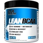 Evlution Nutrition Lean BCAA, BCAAs, CLA and L-Carnitine, Recover and Burn Fat,30 Serving (Blue Raz)