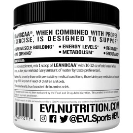 Evlution Nutrition Lean BCAA, BCAAs, CLA and L-Carnitine, Recover and Burn Fat,30 Serving (Blue Raz)