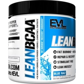 Evlution Nutrition Lean BCAA, BCAAs, CLA and L-Carnitine, Recover and Burn Fat,30 Serving (Blue Raz)