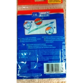 Dr. Fresh 3 pk x (100 ct each) 300 Total Soft Bristle Dental Floss Picks, Interdental Brush, Toothpicks, Flexible Deep Clean