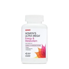GNC Womens Ultra Mega Energy and Metabolism Multivitamin for Women, 180 Count, for Increased Energy, Metablism, and Calorie Burning