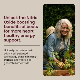 HumanN SuperBeets - Beet Root Powder - Nitric Oxide Boost for Blood Pressure, Circulation & Heart Health Support - Non-GMO Superfood Supplement - Natural Black Cherry Flavor, 30 Servings