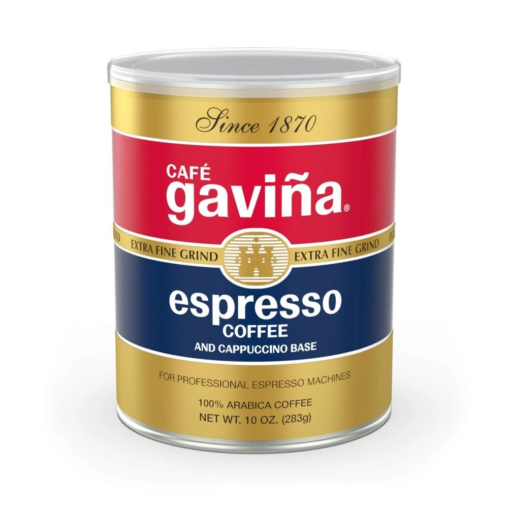 Gavina Caf Espresso Roast Extra Fine Ground Coffee, 100% Arabica, 10 oz Can