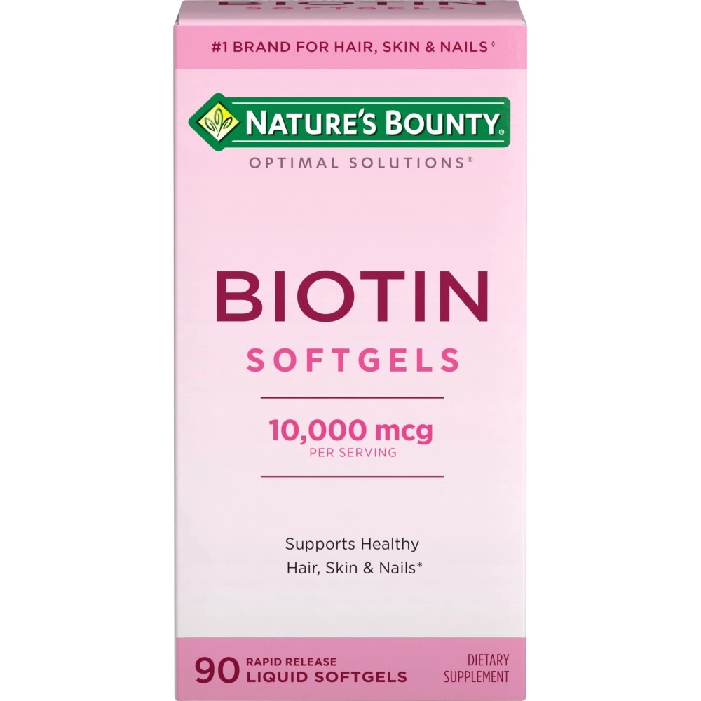 Nature\'s Bounty Optimal Solutions Biotin 10,000 mcg 90 Rapid Release Liquid Softgels