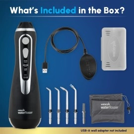 Waterpik Cordless Advanced Water Flosser, Brilliant Black [US version]