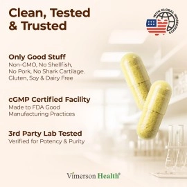 Glucosamine with Chondroitin Turmeric MSM Boswellia. Supports Occasional Joint Pain Relief. Helps Inflammatory Response, Antioxidant Properties. Supplement for Back, Knees, Hands. 90 Capsules