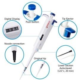 FOUR E\'S SCIENTIFIC 2-20 uL Micropipette Single Channel Pipettor