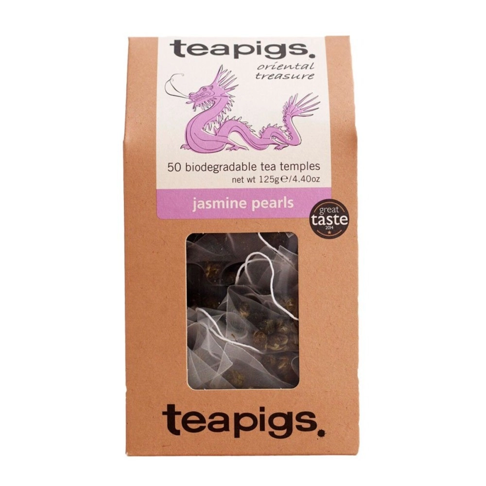 teapigs Jasmine Pearls Green Tea, 50 Count