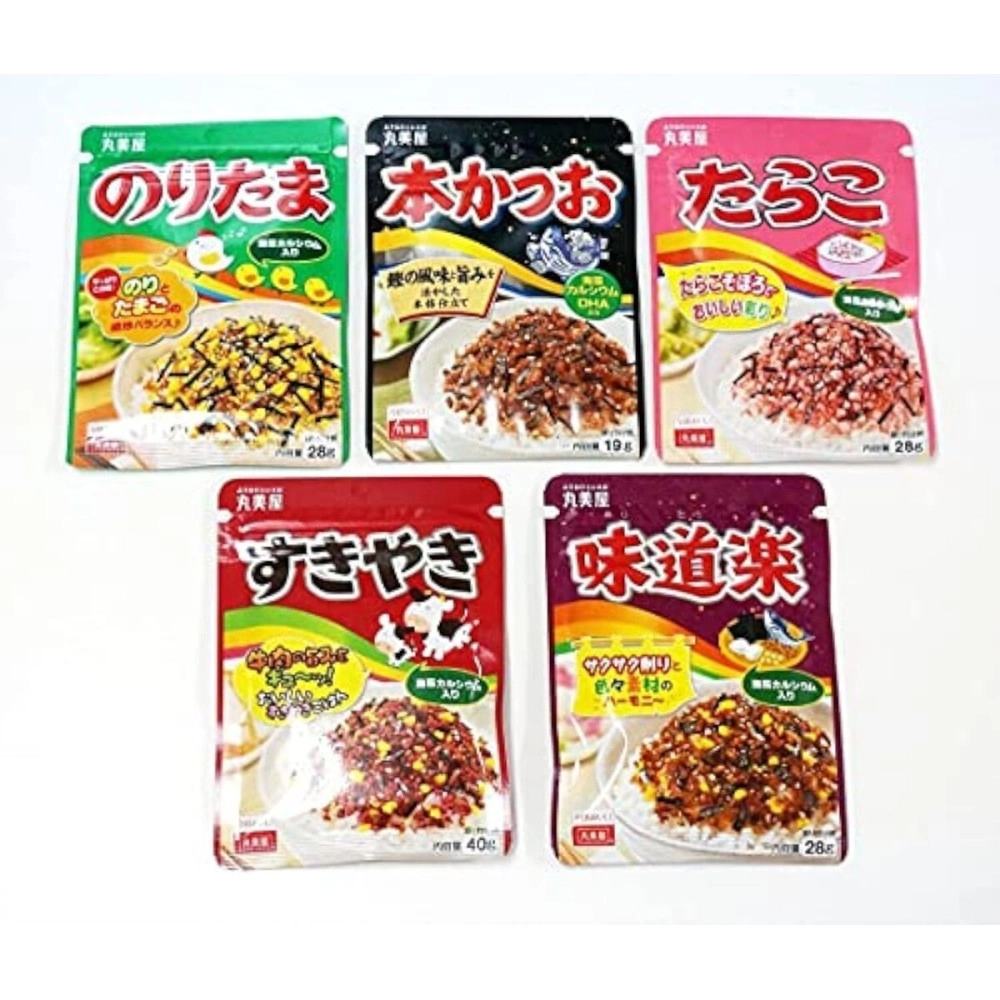 Marumiya Furikake Japanese Rice Seasonings, Pack of 5 (5.04oz)