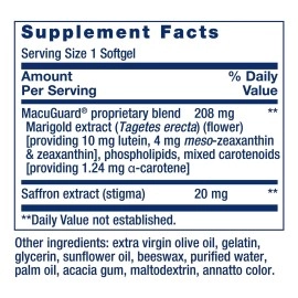 Life Extension MacuGuard Ocular Support with Saffron - Eye Health Supplement - Lutein, Astaxanthin & Zeaxanthin - Once-Daily, Non-GMO, Gluten-Free - 60 Softgels