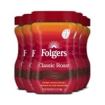 Folgers Classic Roast Instant Coffee, 12 Ounces (Pack of 6)