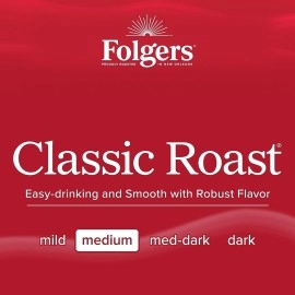 Folgers Classic Roast Instant Coffee, 12 Ounces (Pack of 6)