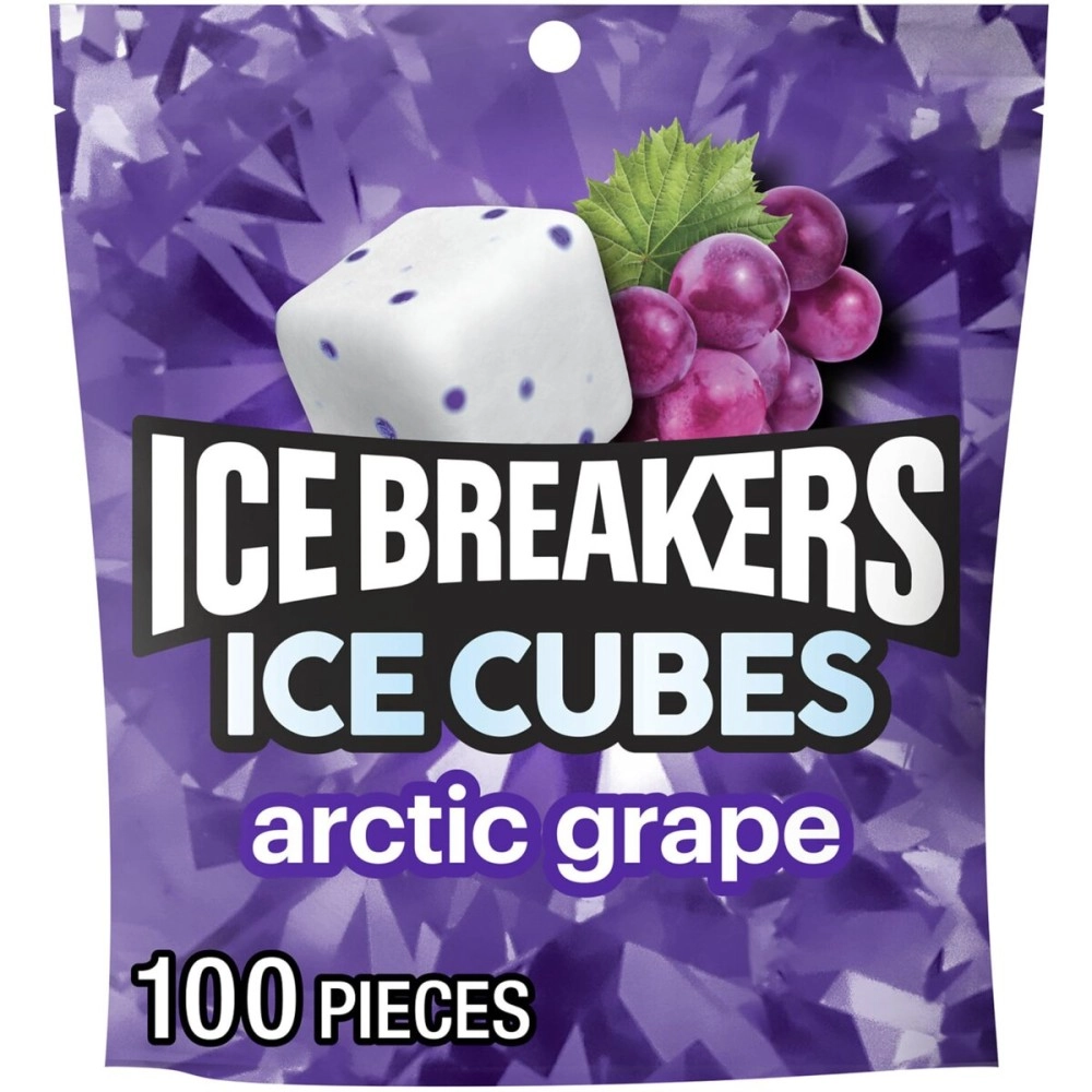 Ice Breakers Ice Cubes Sugar Free Gum (Arctic Grape,100 Count)