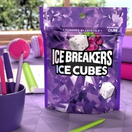 Ice Breakers Ice Cubes Sugar Free Gum (Arctic Grape,100 Count)