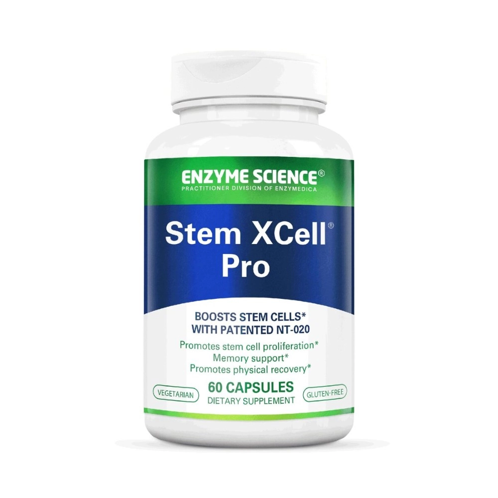 Enzyme Science Stem XCell Pro, 60 Capsules - Antioxidant Support for Cellular and Immune Health - Helps Protect from Oxidative Damage with Green Tea - Stem Cell Health Supplement
