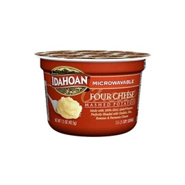 Idahoan Four Cheese Mashed Potatoes, Made with Gluten-Free 100-Percent Real Idaho Potatoes, 1.5 oz Cup (Pack of 10)