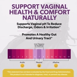 Intimate Rose Probiotics for Women - Flora Bloom Probiotic Supplement for Women - Healthy Vaginal Odor Probiotic - Formula for pH Balance, UTI, BV & GBS Relief - 30 Day Supply (60 Capsules)