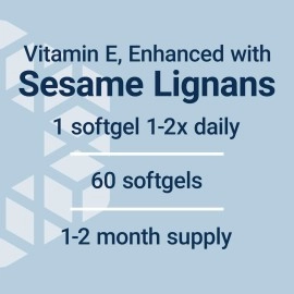 Life Extension Gamma E Mixed Tocopherols - Complete D-Alpha Vitamin E Supplement Pills for Heart Health and Skin Care - Gluten-Free, Non-GMO - 60 Softgels