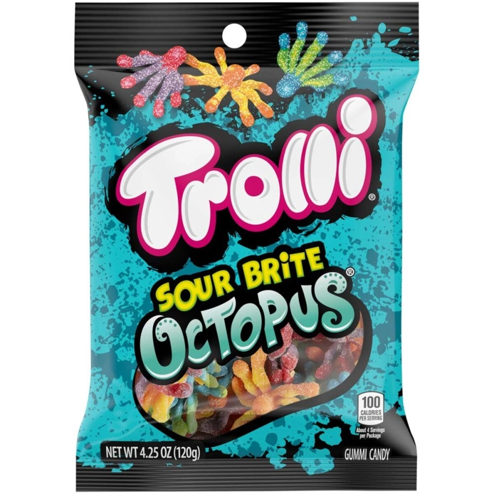 TROLLI Sour Brite Octopus Sugar Candy - 4.3oz