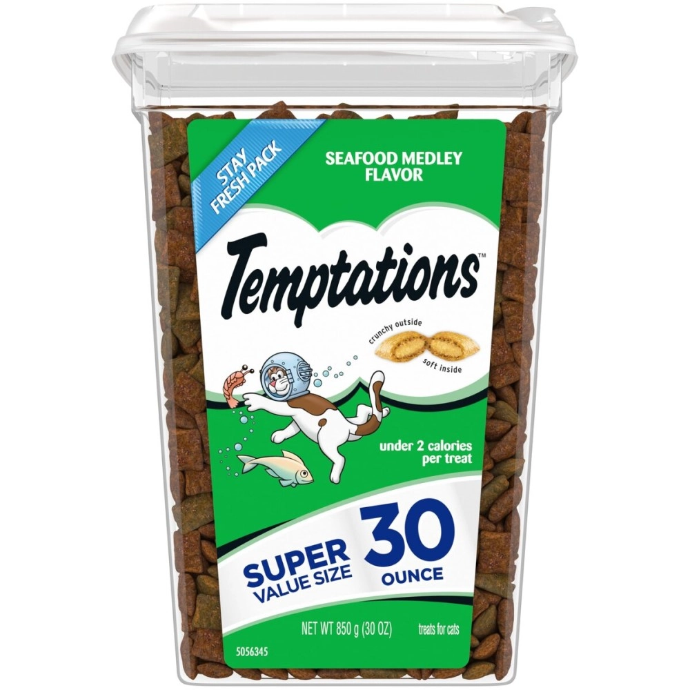 TEMPTATIONS Classic Crunchy and Soft Cat Treats, 30 oz.