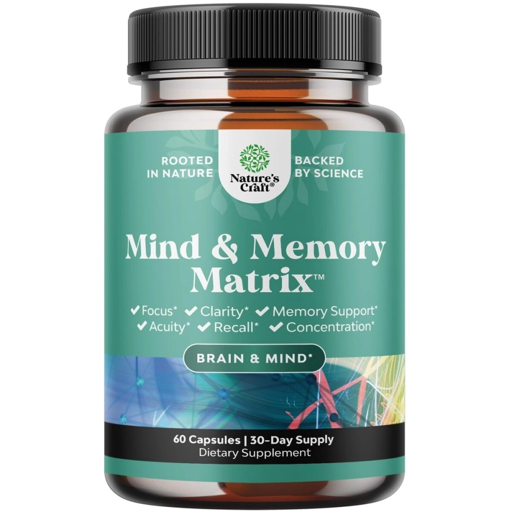 Enhance Brain Memory + Boost Focus + Improve Clarity Mind Booster Supplement For Men And Women - Contains Pure St John Wort + Potent Ginkgo Biloba - Natural Cognitive brain Nutrition By Bio Sense