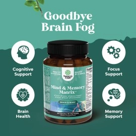 Enhance Brain Memory + Boost Focus + Improve Clarity Mind Booster Supplement For Men And Women - Contains Pure St John Wort + Potent Ginkgo Biloba - Natural Cognitive brain Nutrition By Bio Sense