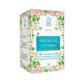 Actif Organic Prenatal Vitamin with 25+ Organic Vitamins, 100% Natural, DHA, EPA, Omega 3, and Organic Herbal Blend - Non-GMO, 90 Count