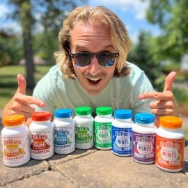 Zellies Xylitol Sweetened Cherry Berry Mints, 250 Count Jar