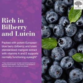 New Nordic Blue Berry Strong | Eye & Vision Support Supplement | Lutein Eyebright & Bilberry | Swedish Made | 120 Tablets (Pack of 1)