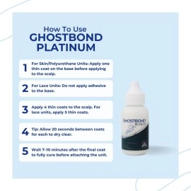 Professional Hair Labs Ghost Bond Platinum Lace Glue Skin Glue, 1.3 oz, 37 ml (Pack of 1)