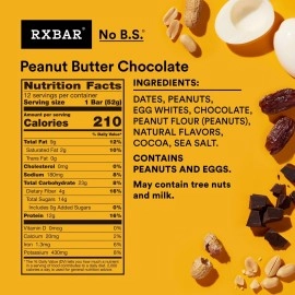 RXBAR Chocolate Protein Peanut Butter Bar (12 Bars)