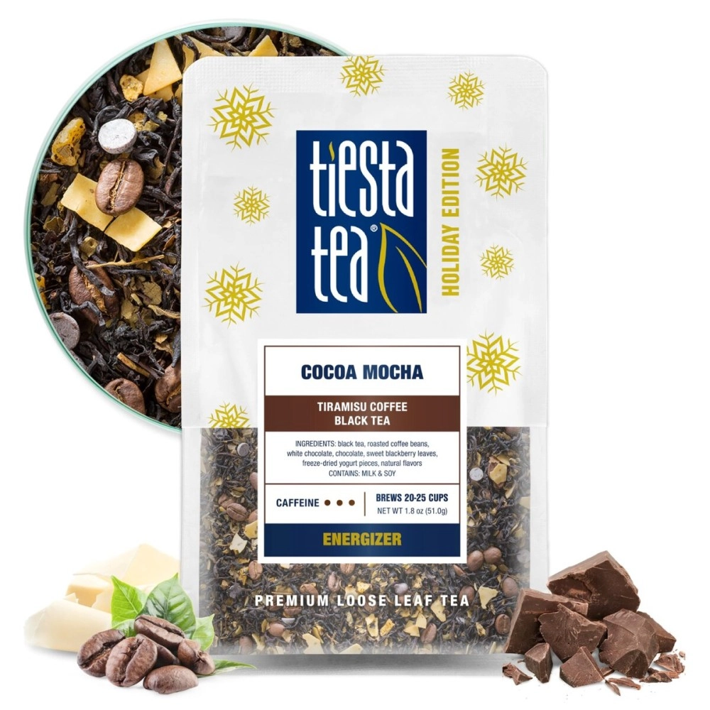 (Cocoa Mocha, 50ml) - Tiesta Tea Energizer Black Tea Pouch, Cocoa Mocha, 50ml
