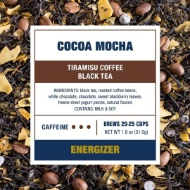 (Cocoa Mocha, 50ml) - Tiesta Tea Energizer Black Tea Pouch, Cocoa Mocha, 50ml