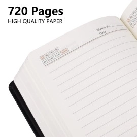 SAYEEC Thick Lined Journal Notebook 720 Pages Leather Journals for Writing B6 Soft Cover College Ruled Notebook 360 Sheets Lined Paper Memo Book Personal Daily Diary Gift for Men Work Note Taking