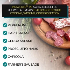 The Sausage Maker - Insta Cure (Prague Powder) 2, Curing Salt for Curing Sausage and Meats, 4 oz.