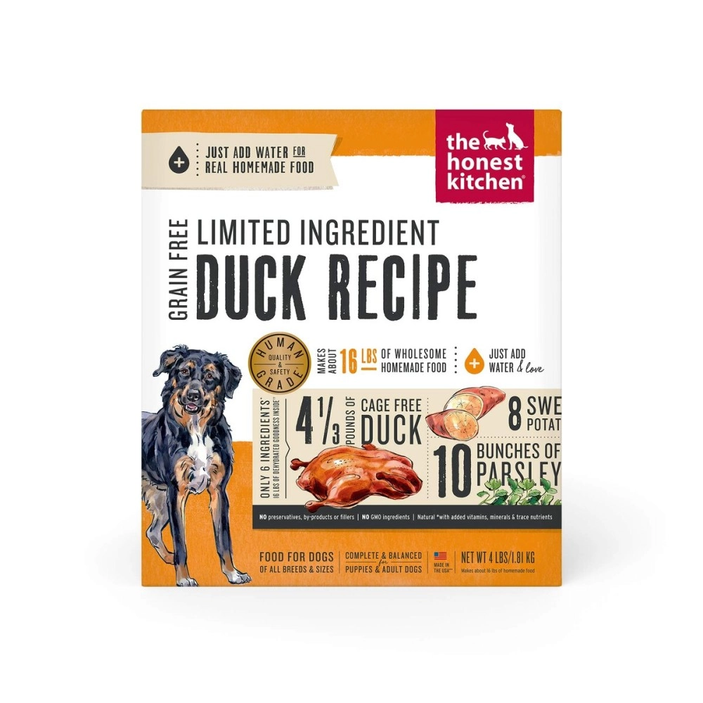 The Honest Kitchen Dehydrated Limited Ingredient Duck Dog Food, 4 lb Box