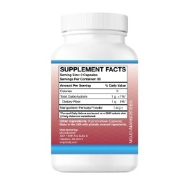 MOJObody Freeze Dried Mangosteen Pericarp Capsules 2PK, 1.5 Grams per Serving, 90 Veggie Capsules per Bottle, Xanthone Rich