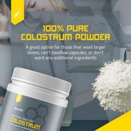 TBR Labs Bovine Colostrum Powder with Immunoglobulins and Lactoferrin - Supports Immune and Gut Health, 100% First Milking Premium Colustrum, USA Sourced - 200g (132 Servings)