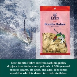Eden Japanese Bonito Flakes, Shaved Skipjack Tuna, Katsuobushi , Traditionally Aged and Dried, Hardwood Smoked, Make Dashi and Miso Soup, 1.05 oz (2-Pack)