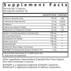 VitaMonk MITOTRAX Bio-Enhanced Mitochondrial Supplement Revitalize and Repair Cells - Mitochondrial Supplements - 100% All-Natural Cellular Mitochondrial Energy Optimizer - BioPQQ - 60 Capsules