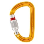 Petzl M39A SL NEW Sm\'D Ultra-Light Asymmetrical Carabiner, Screw-Lock, Yellow